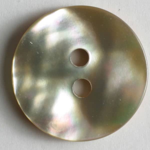 SCHILLERNDER PERLMUTTKNOPF - GRÖSSE: 15MM - FARBE: BEIGE