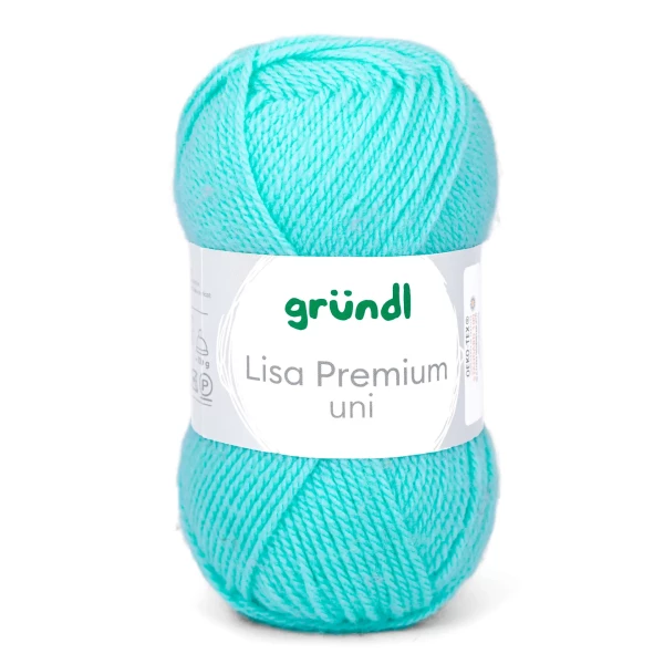 Lisa Premium Uni von gründl-Pastelltürkis-10 Stück