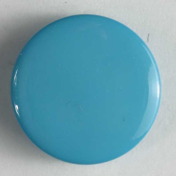 MODEKNOPF SCHLICHT, GLÄNZEND - GRÖSSE: 13MM - FARBE: BLAU